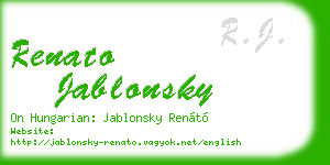 renato jablonsky business card