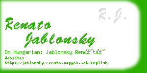 renato jablonsky business card